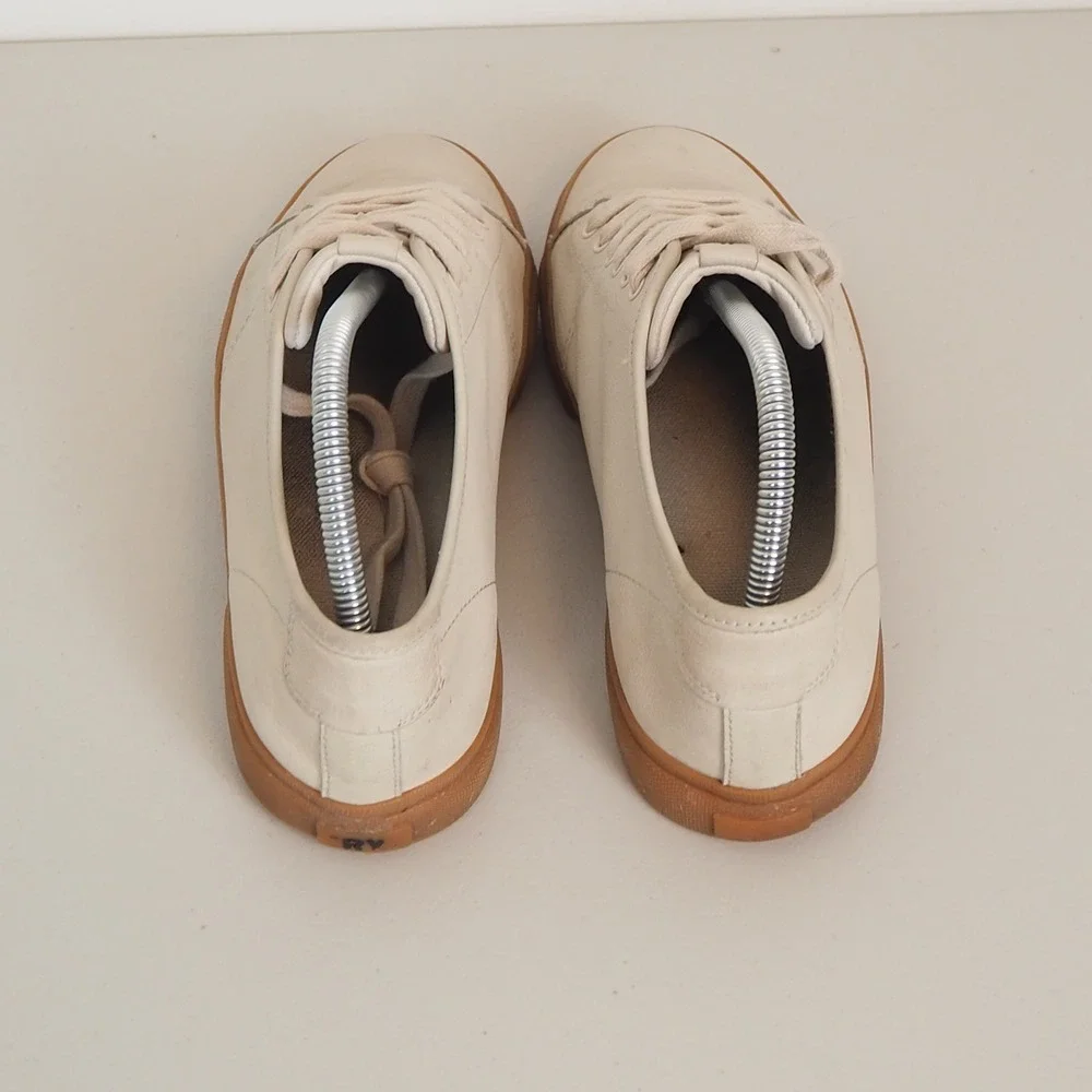 Frye GIA Low Lace Ivory‎ Leather Upper Sneakers Women's Size 9.5M FR41118